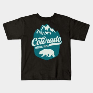 Colorado National Park Wildlife Vintage Mountain Kids T-Shirt